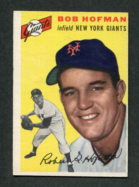 1954 Topps #99 Bob Hofman New York Giants Baseball Card