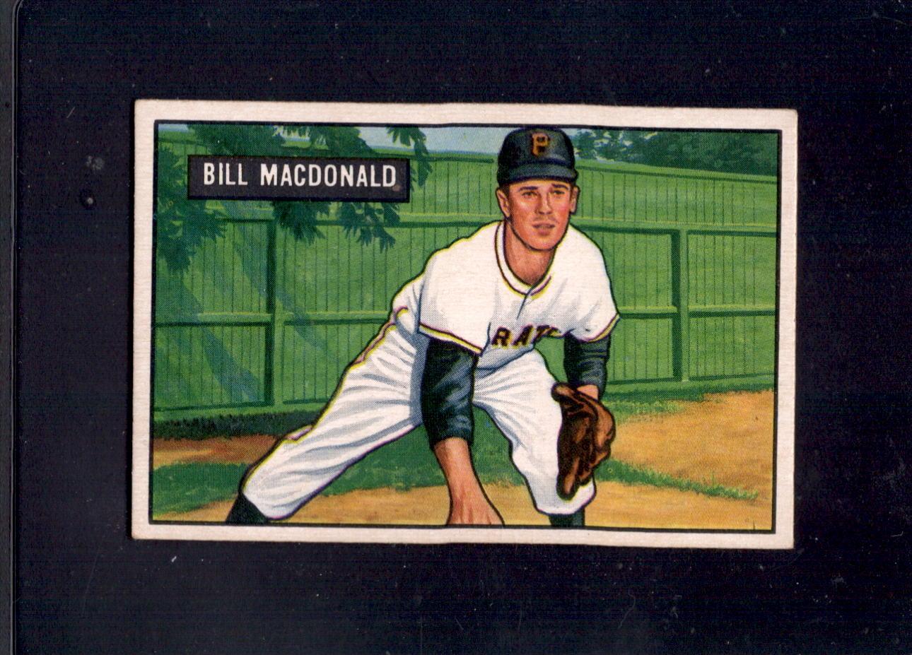 1951 Bill MacDonald Bowman #239 Pirates Rookie Baseball Card