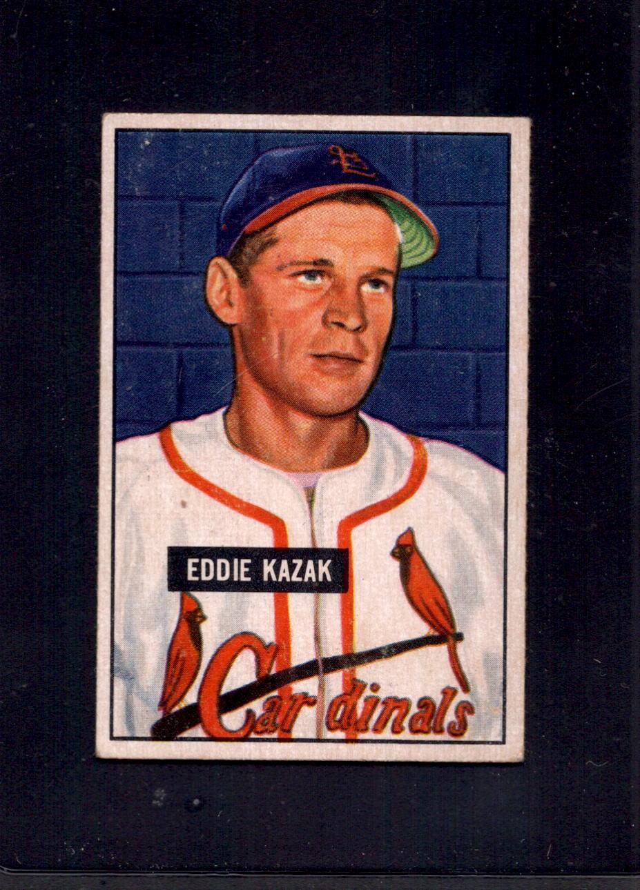 1951 Eddie Kazak Bowman #85 Cardinals Baseball Card