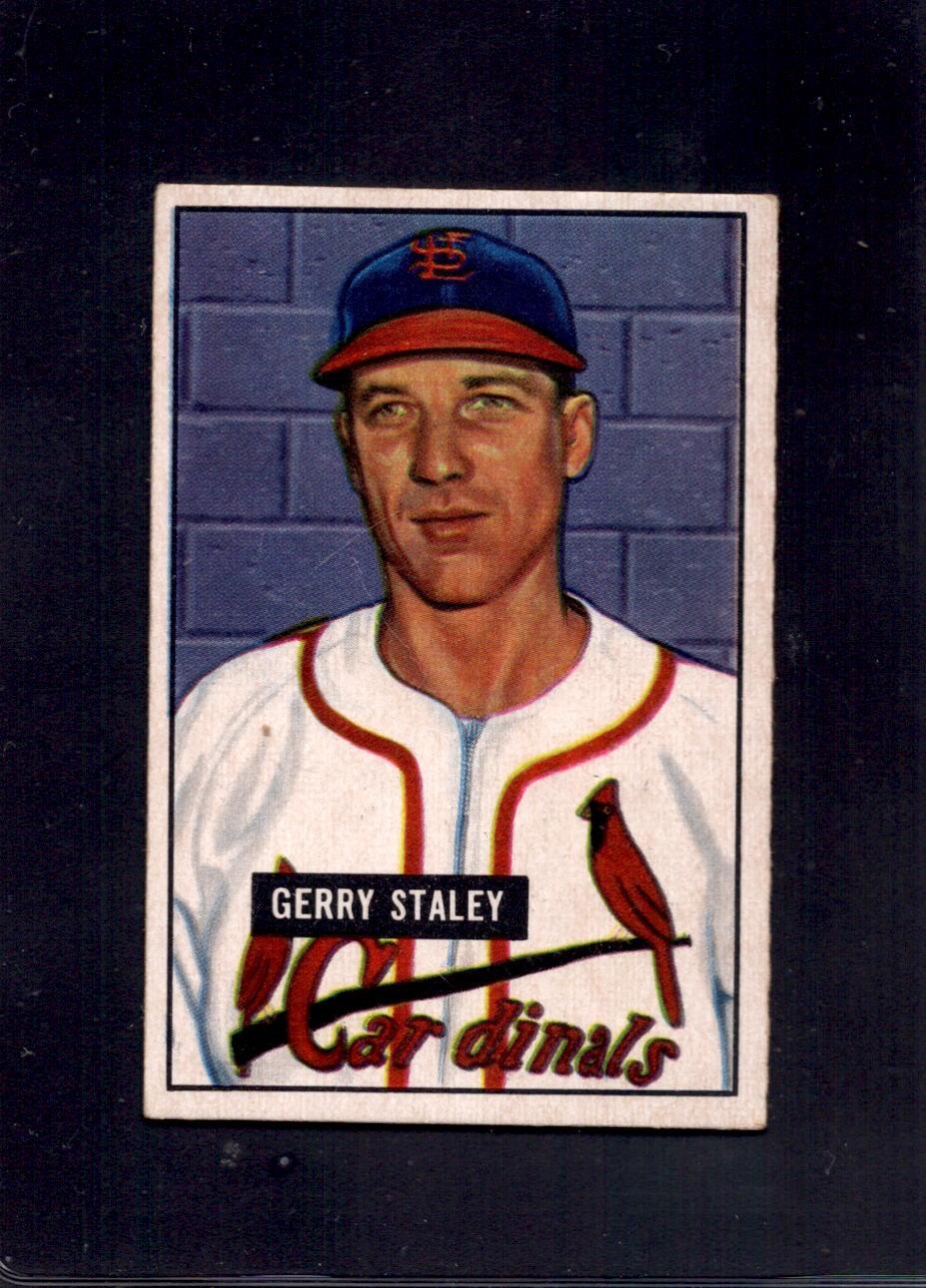 1951 Gerry Staley Bowman #121 Cardinals Rookie Baseball Card