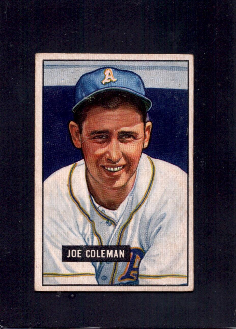 1951 Joe Coleman Bowman #120 Athletics Baseball Card