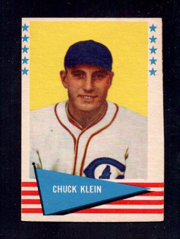 1961 Chuck Klein Fleer Baseball Greats #51 Cubs Baseball Card