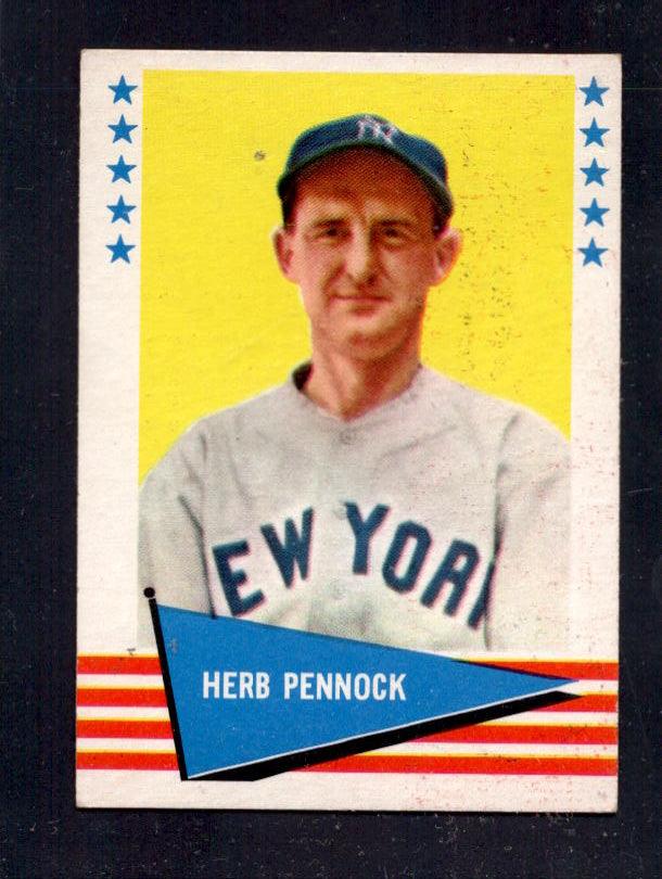 1961 Herb Pennock Fleer Baseball Greats #133 Yankees Baseball Card