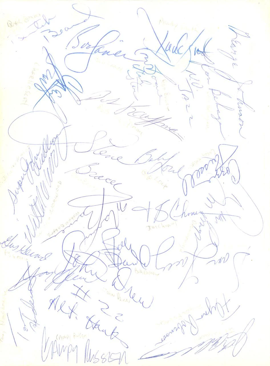 1970's NBA/ABA Greats Autographed 8.5x11 Photo With 24 Total signatures Including John Williamson Beckett BAS #A06359