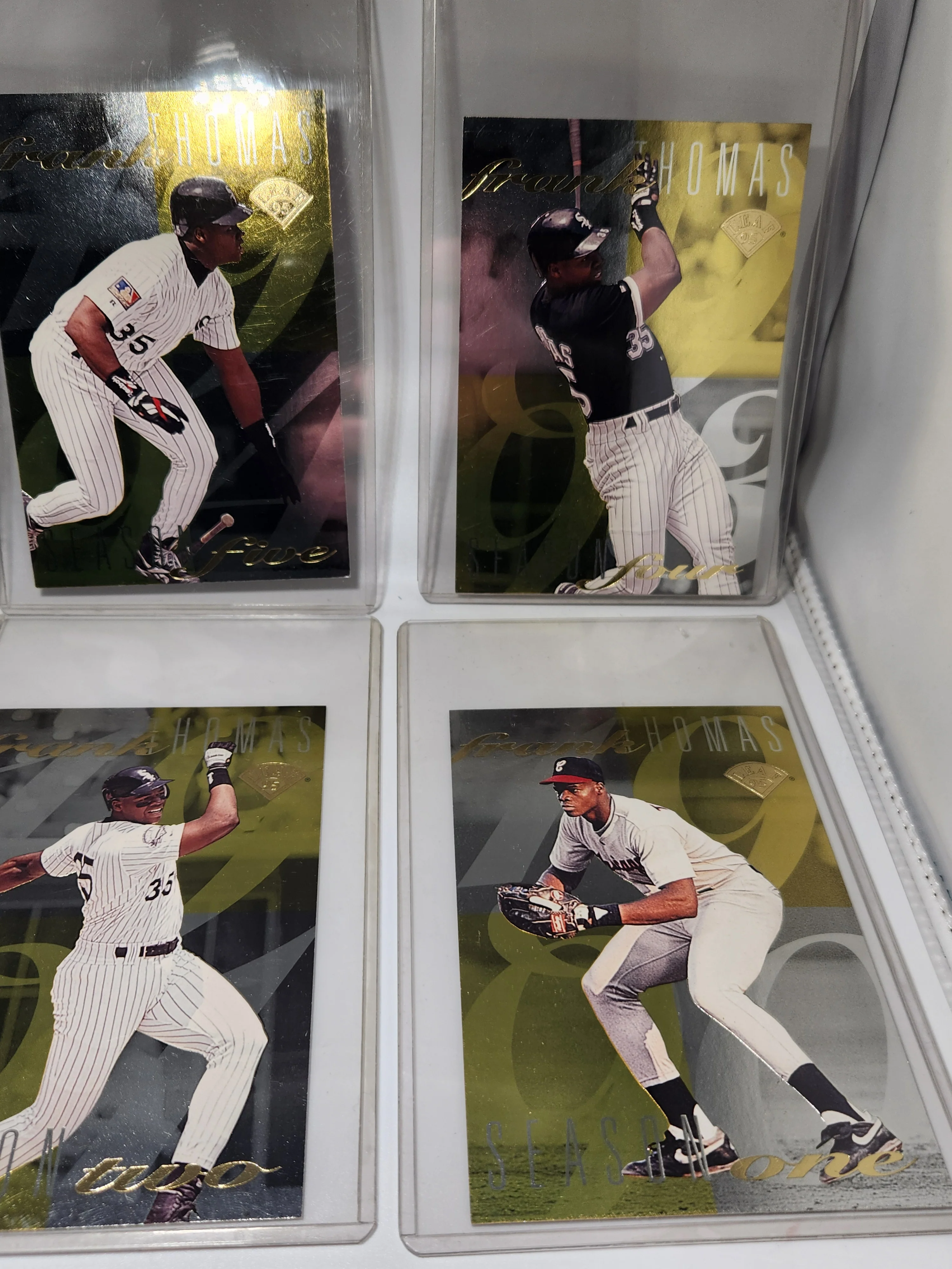 1995 Leaf Frank Thomas Complete 6 Card Set #1506/2500 - Image 3
