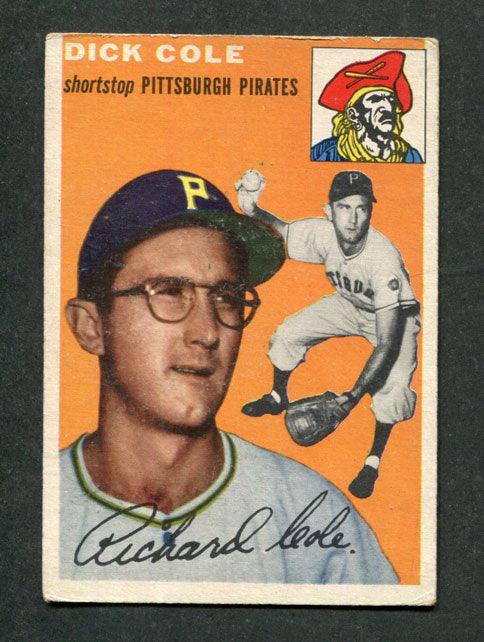 1954 Topps #84 Dick Cole Pittsburgh Pirates Rookie Baseball Card
