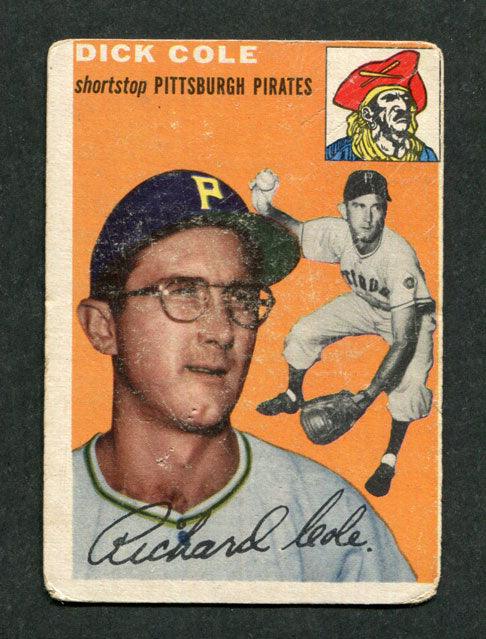 1954 Topps #84 Dick Cole Pittsburgh Pirates Rookie Baseball Card