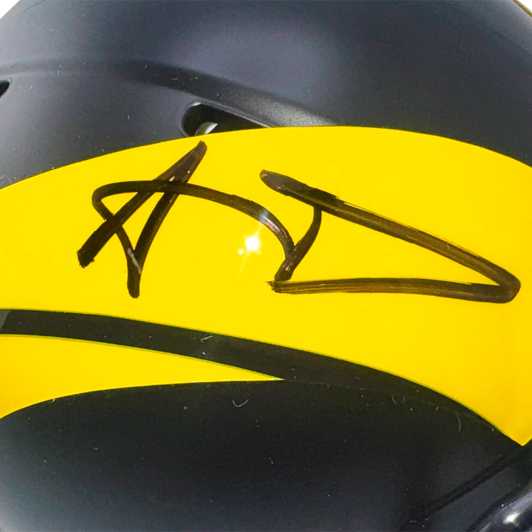 Aaron Donald Signed Los Angeles Rams Rivalries Speed Mini Football Helmet (Beckett) - Image 2