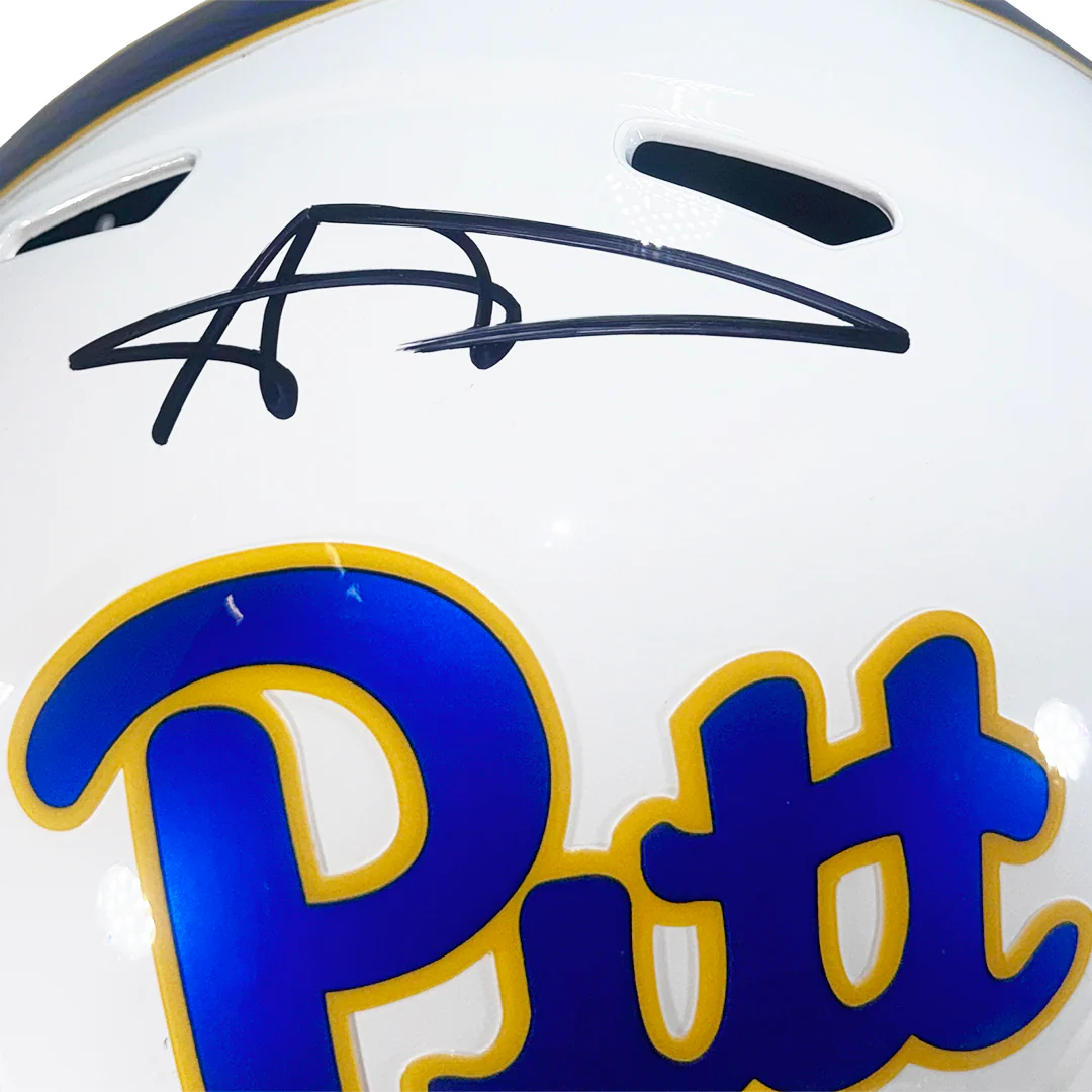 Aaron Donald Signed Pittsburgh Panthers Speed Full-Size Replica Football Helmet (Beckett) - Image 2