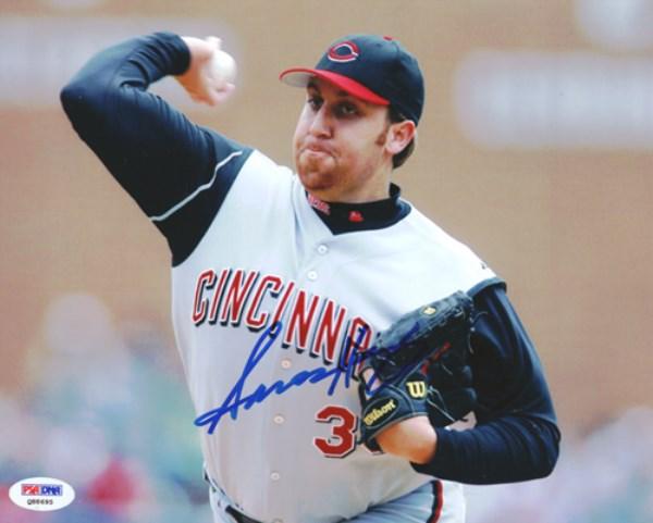 Aaron Harang Autographed 8x10 Photo Cincinnati Reds PSA/DNA #Q88695