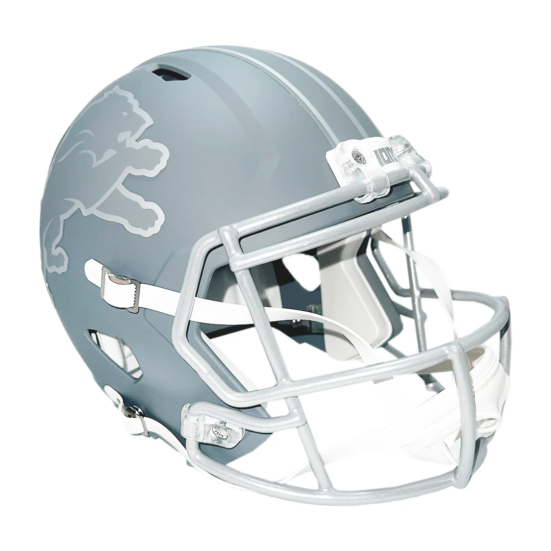 Aidan Hutchinson Signed Detroit Lions Slate Alternate Speed Full-Size Replica Football Helmet (Beckett) - Image 3