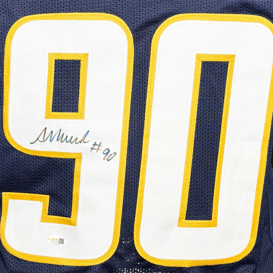 Akheem Mesidor Signed Los Angeles Dark Blue Football Jersey (JSA) - Image 2