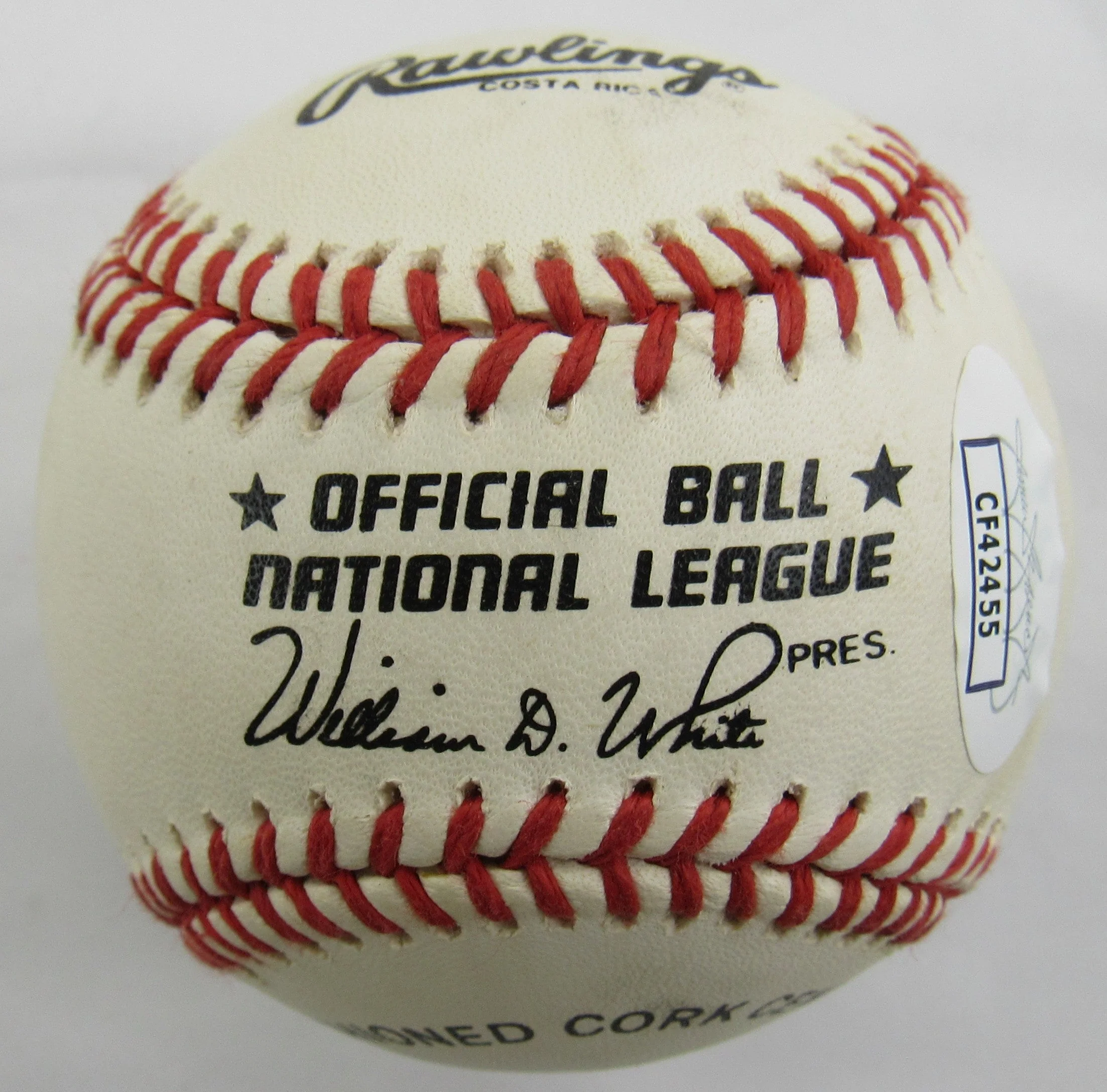 Al Barlick Signed Auto Rawlings Baseball JSA CF42455 - Image 3