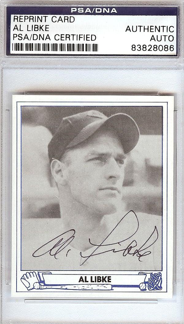 Al Libke Autographed 1945 Play Ball Reprint Card #40 Cincinnati Reds PSA/DNA #83828086