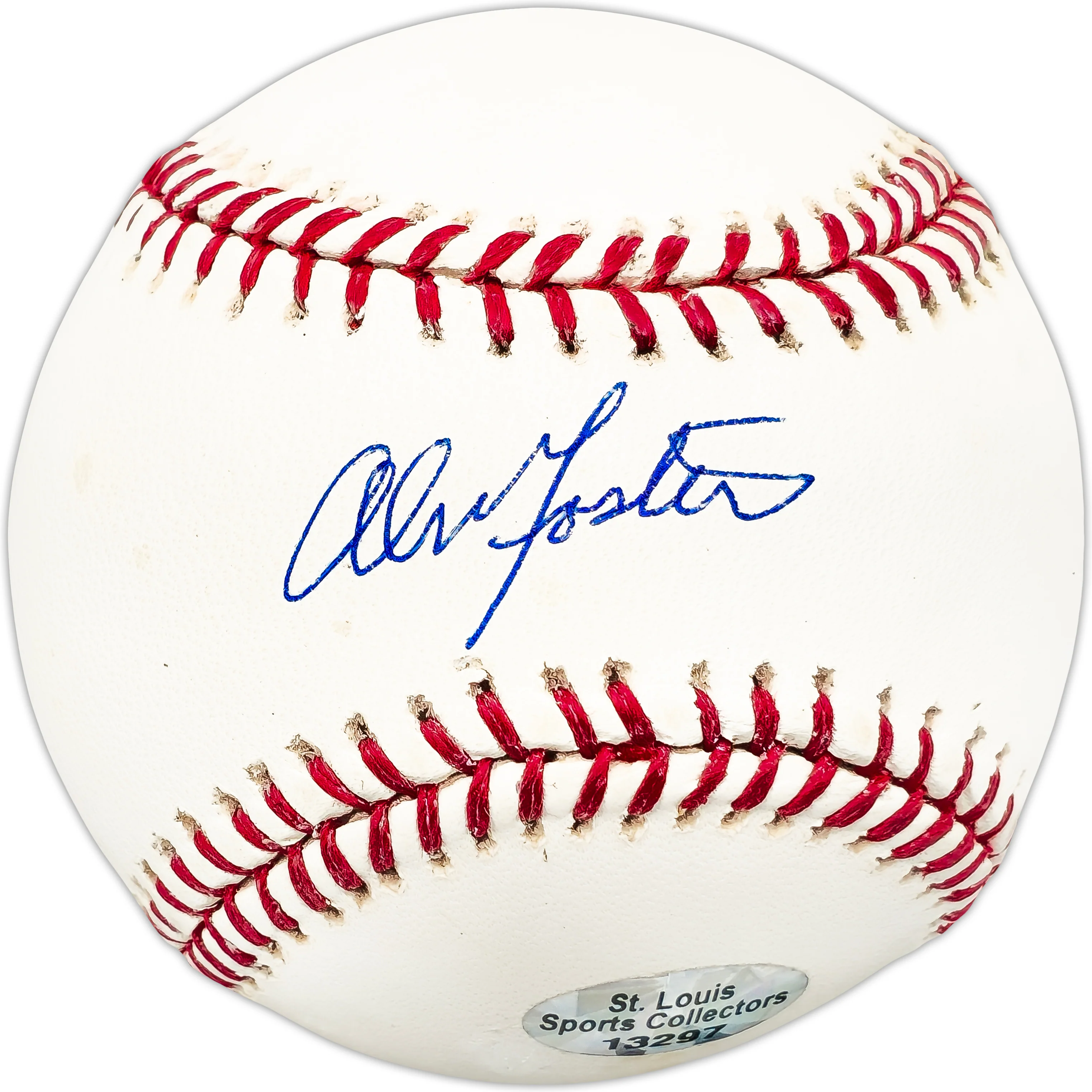 Alan Foster Autographed Official MLB Baseball Los Angeles Dodgers, St. Louis Cardinals