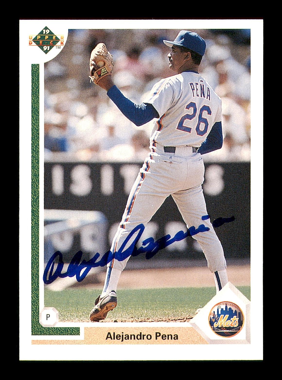 Alejandro Pena Autographed 1991 Upper Deck Card #388 Los Angeles Dodgers SKU #184147