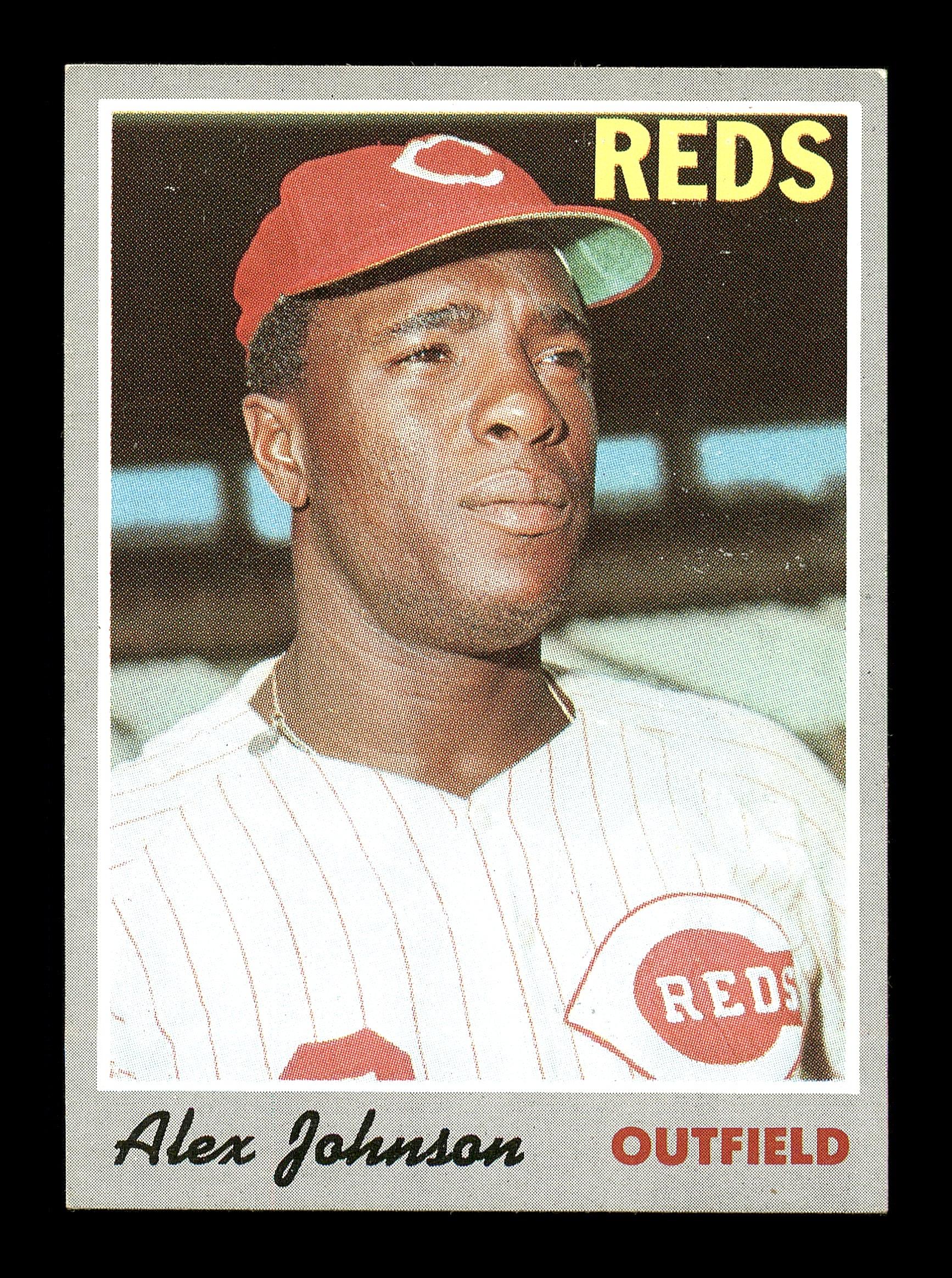 Alex Johnson Autographed 1970 Topps Card #115 Cincinnati Reds SKU #168109 - Image 2