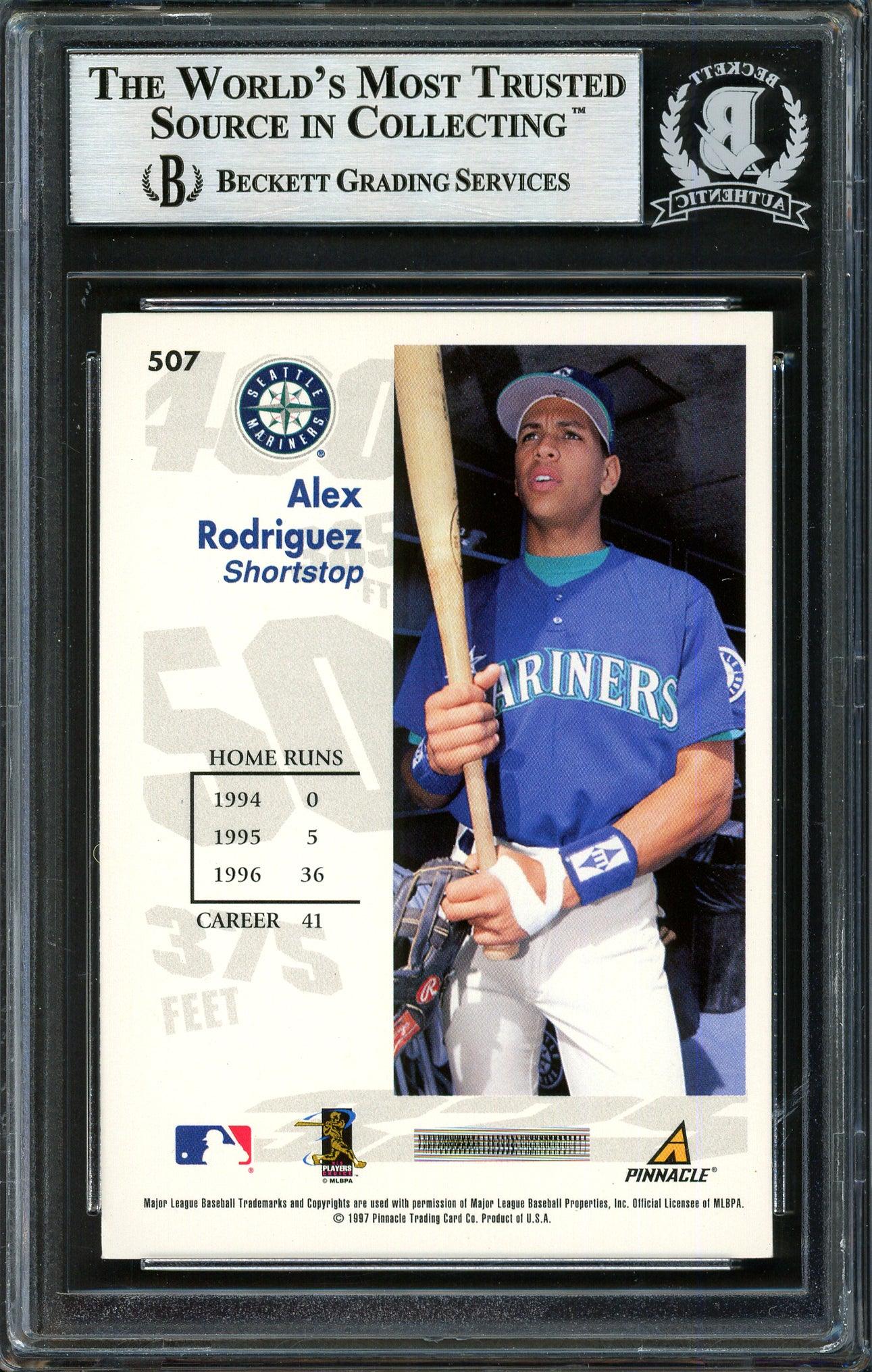 Alex Rodriguez Autographed 1997 Score Goin' Yard Card #507 Seattle Mariners Beckett BAS #12410254 - Image 2