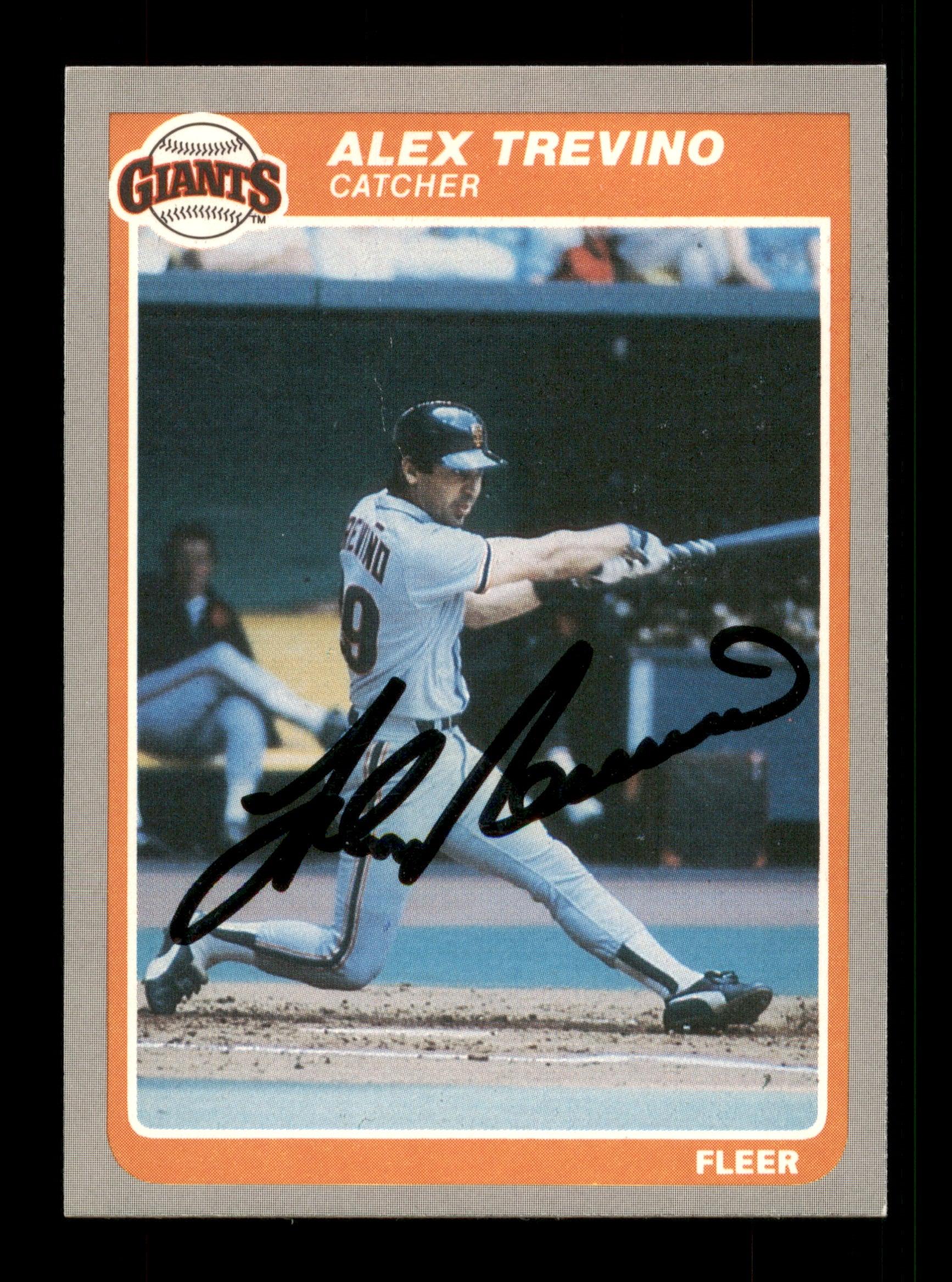 Alex Trevino Autographed 1985 Fleer Update Card #U-122 San Francisco Giants SKU #187996