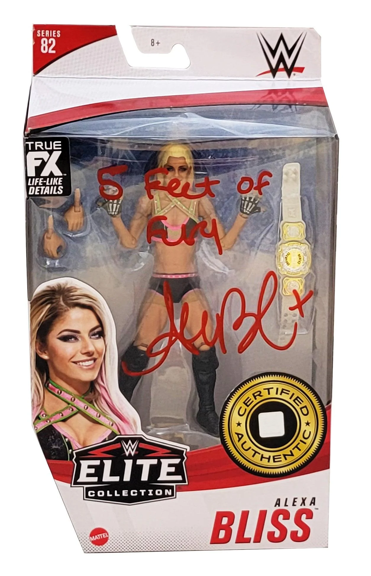 Alexa Bliss Autographed WWE Elite Collection #82 Action Figure "5 Feet Of Fury" Beckett BAS Witness Stock #208696 - Image 2