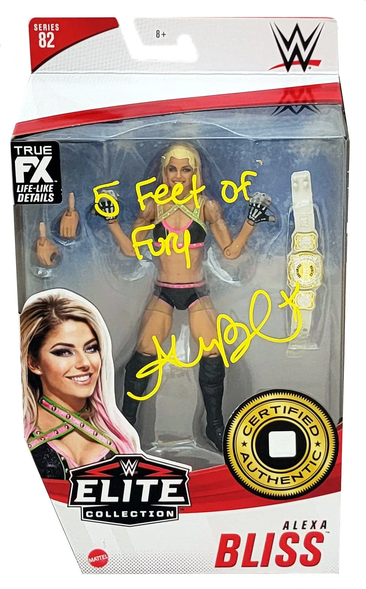 Alexa Bliss Autographed WWE Elite Collection #82 Action Figure "5 Feet Of Fury" Beckett BAS Witness Stock #208698 - Image 2