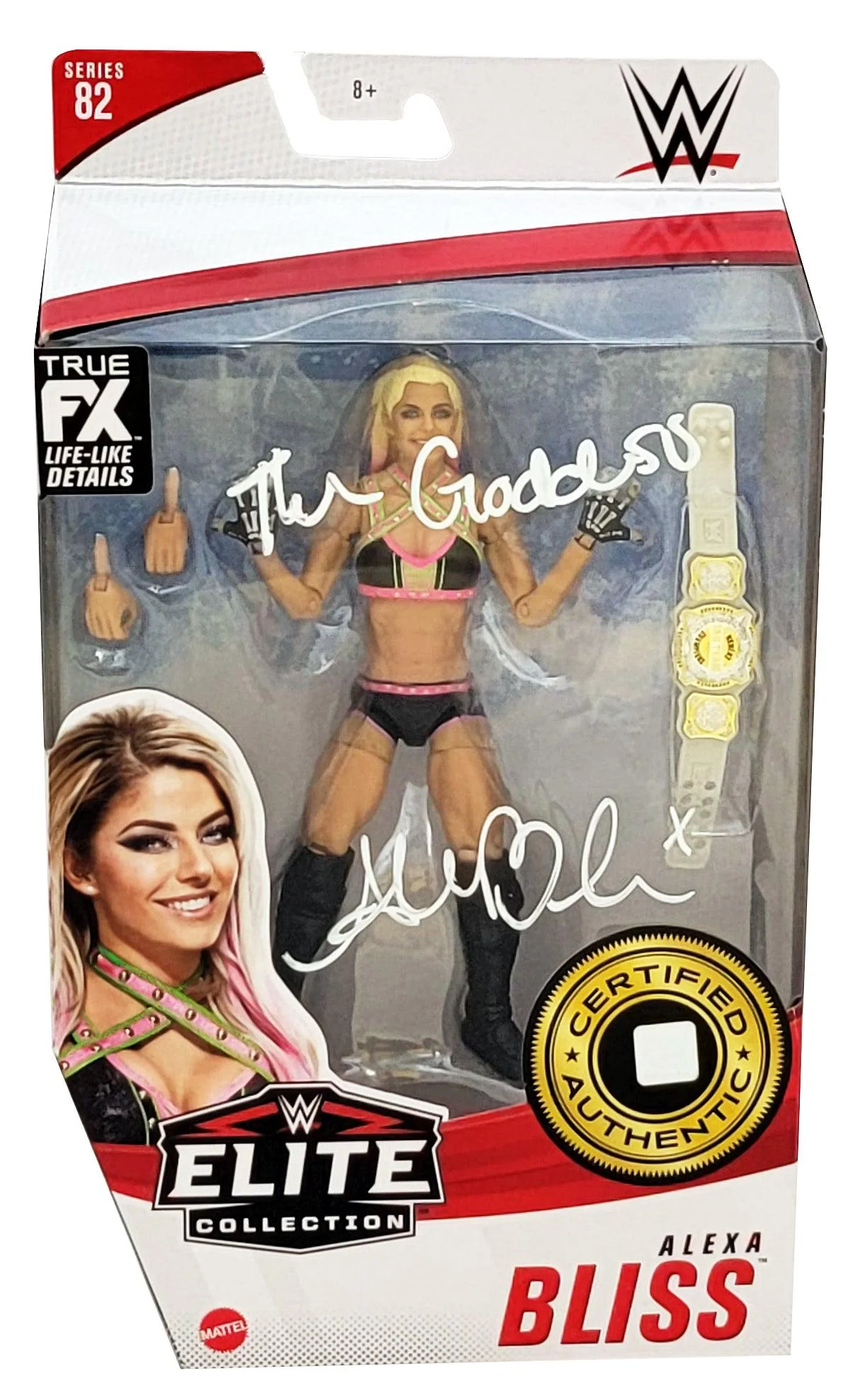 Alexa Bliss Autographed WWE Elite Collection #82 Action Figure "The Goddess" Beckett BAS Witness Stock #208702 - Image 2