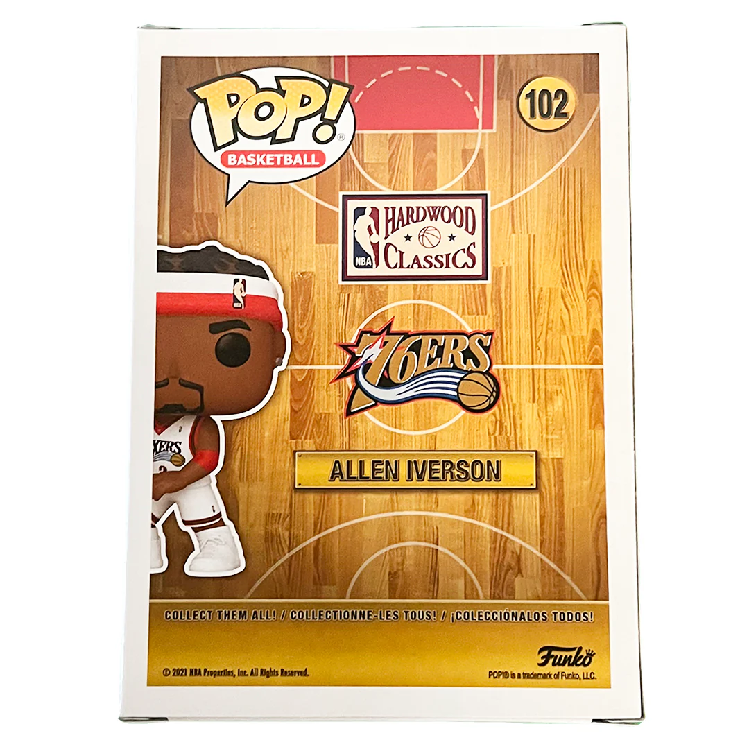 Allen Iverson Signed Philadelphia 76ers Funko POP Vinyl Figure (Beckett) - Image 3