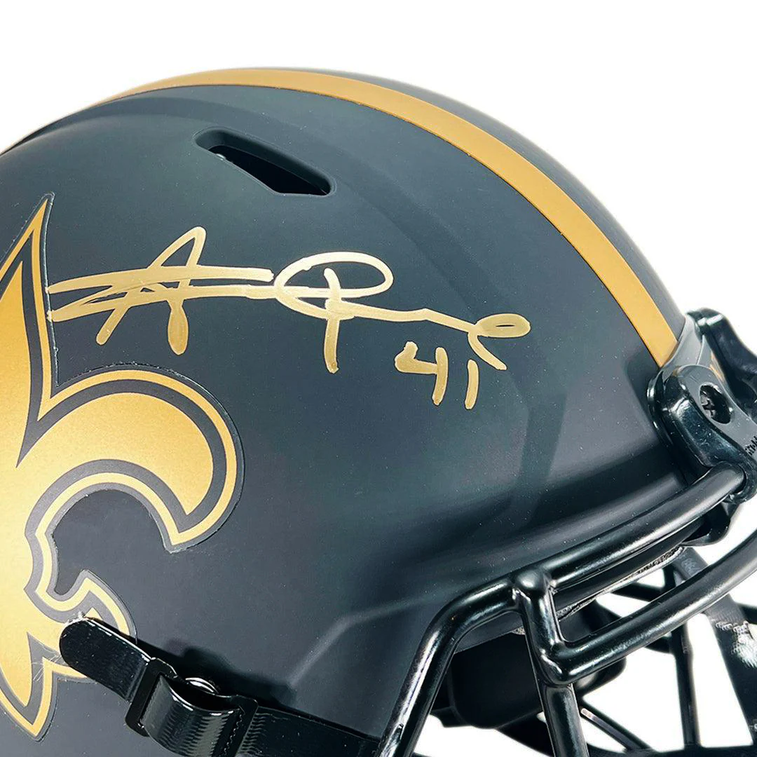 Alvin Kamara Signed New Orleans Saints Eclipse Speed Full-Size Football Helmet (JSA) - Image 3