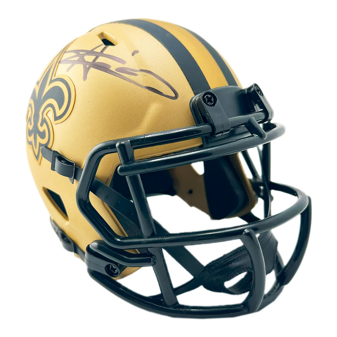Alvin Kamara Signed New Orleans Saints Rave Mini Football Helmet (JSA) - Image 3