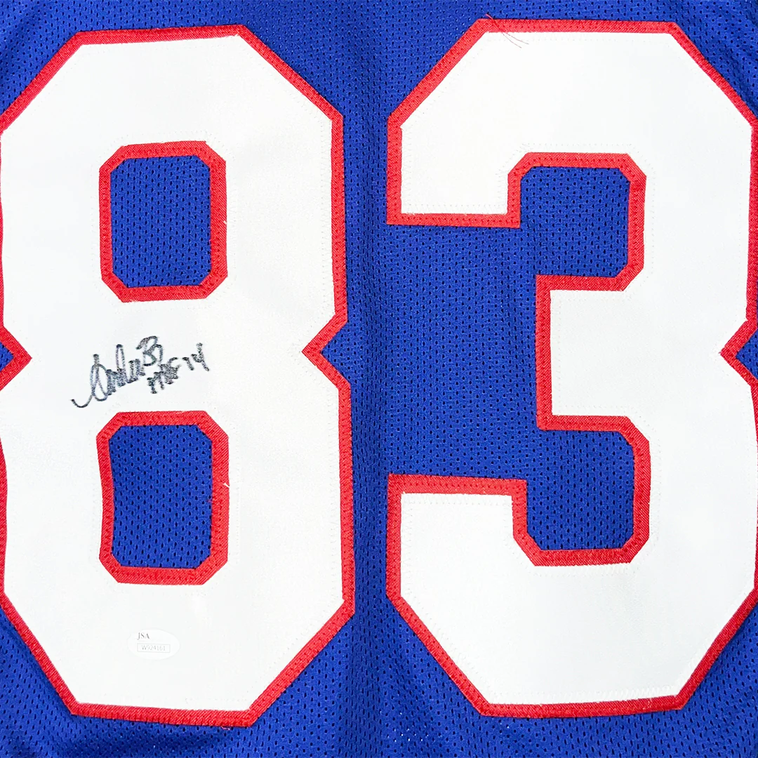 Andre Reed Signed HOF 14 Inscription Buffalo Blue Football Jersey (JSA) - Image 2