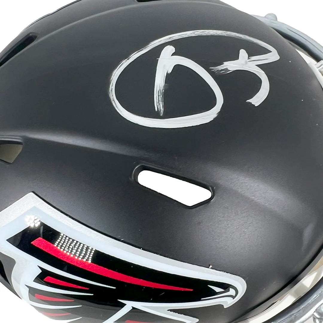 Andre Rison Signed Atlanta Falcons Speed Mini Football Helmet (Beckett) - Image 2