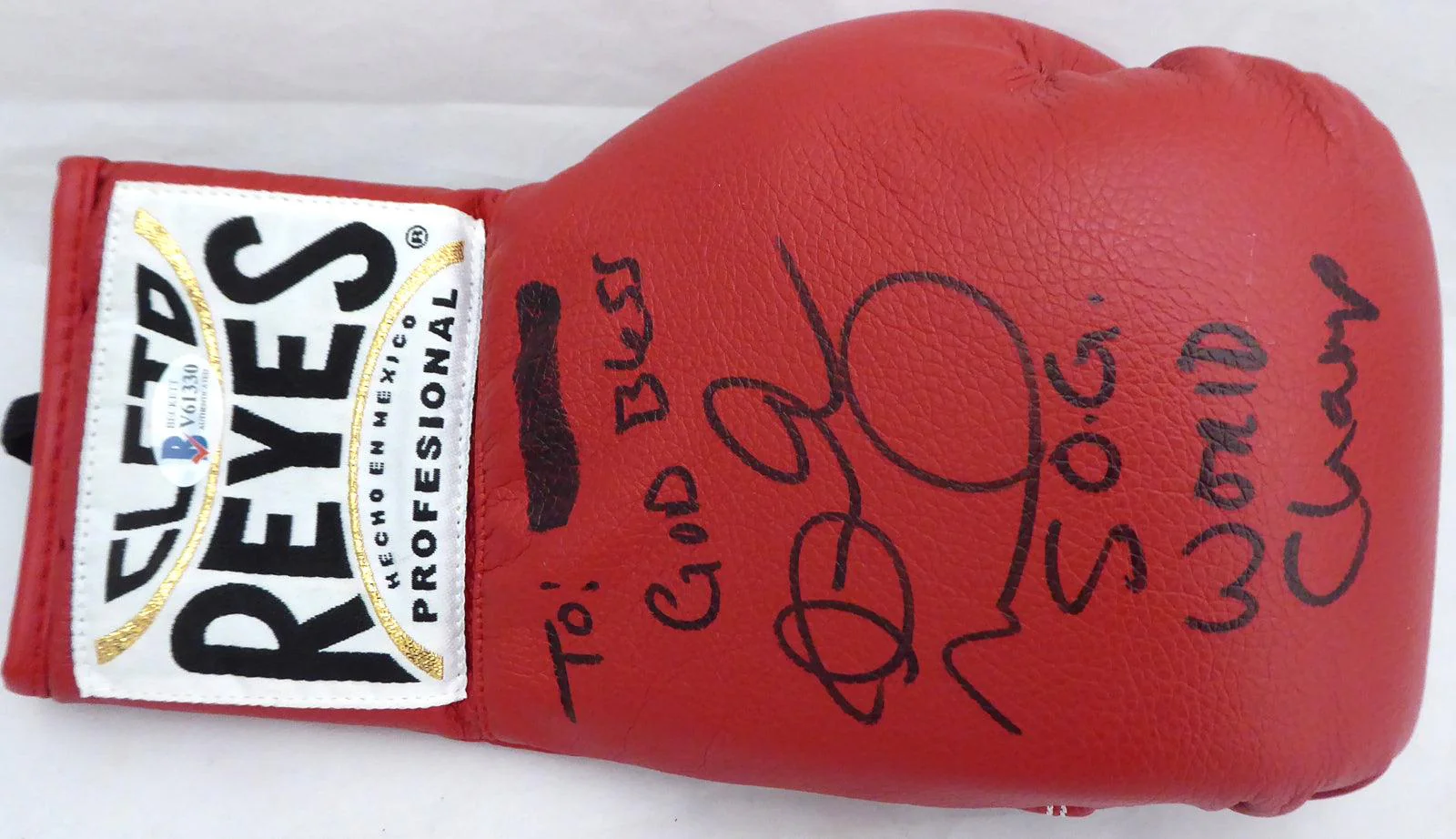 Andre Ward Autographed Red Reyes Boxing Glove "God Bless, S.O.G. & World Champ" Beckett BAS #V61330