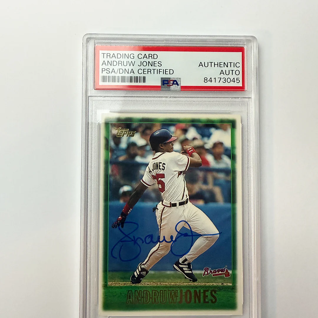 Andruw Jones Signed 1997 Topps #455 PSA Auto Authentic