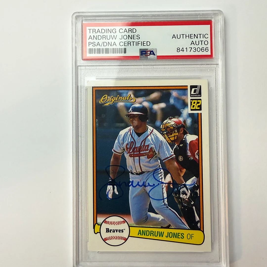 Andruw Jones Signed 2002 Donruss Originals #50 PSA Auto Authentic