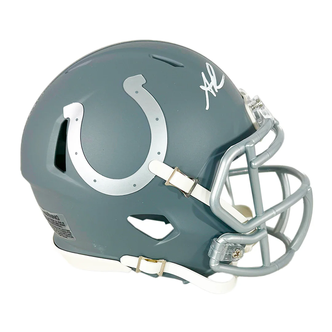 Anthony Richardson Signed Indianapolis Colts Slate Alternate Speed Mini Football Helmet (JSA) - Image 3
