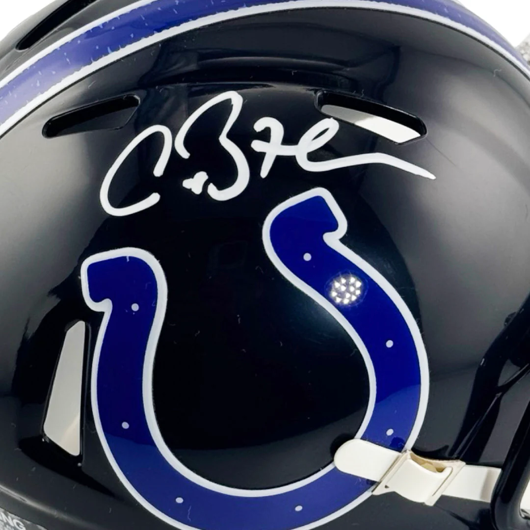 Antoine Bethea Signed Indianapolis Colts Alt 2023 Speed Mini Football Helmet (JSA) - Image 2