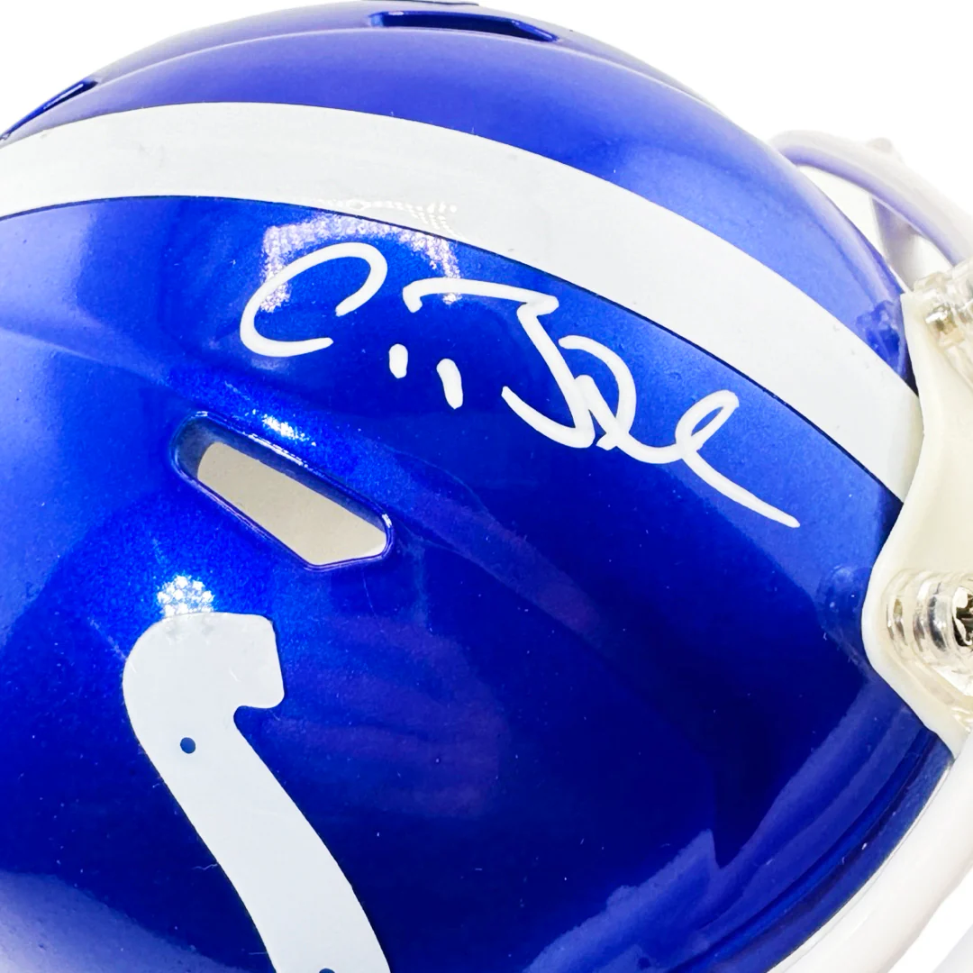 Antoine Bethea Signed Indianapolis Colts Flash Mini Football Helmet (JSA) - Image 2