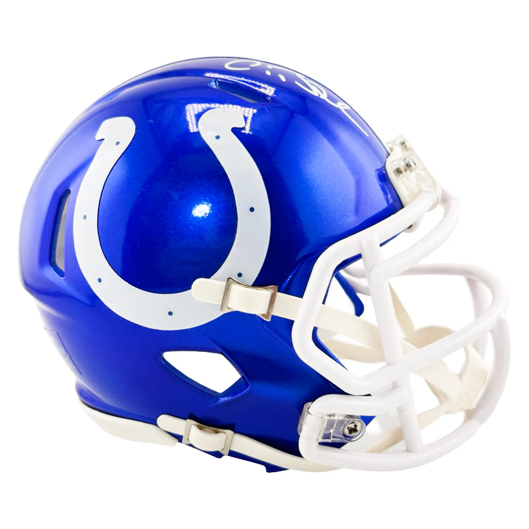 Antoine Bethea Signed Indianapolis Colts Flash Mini Football Helmet (JSA) - Image 3