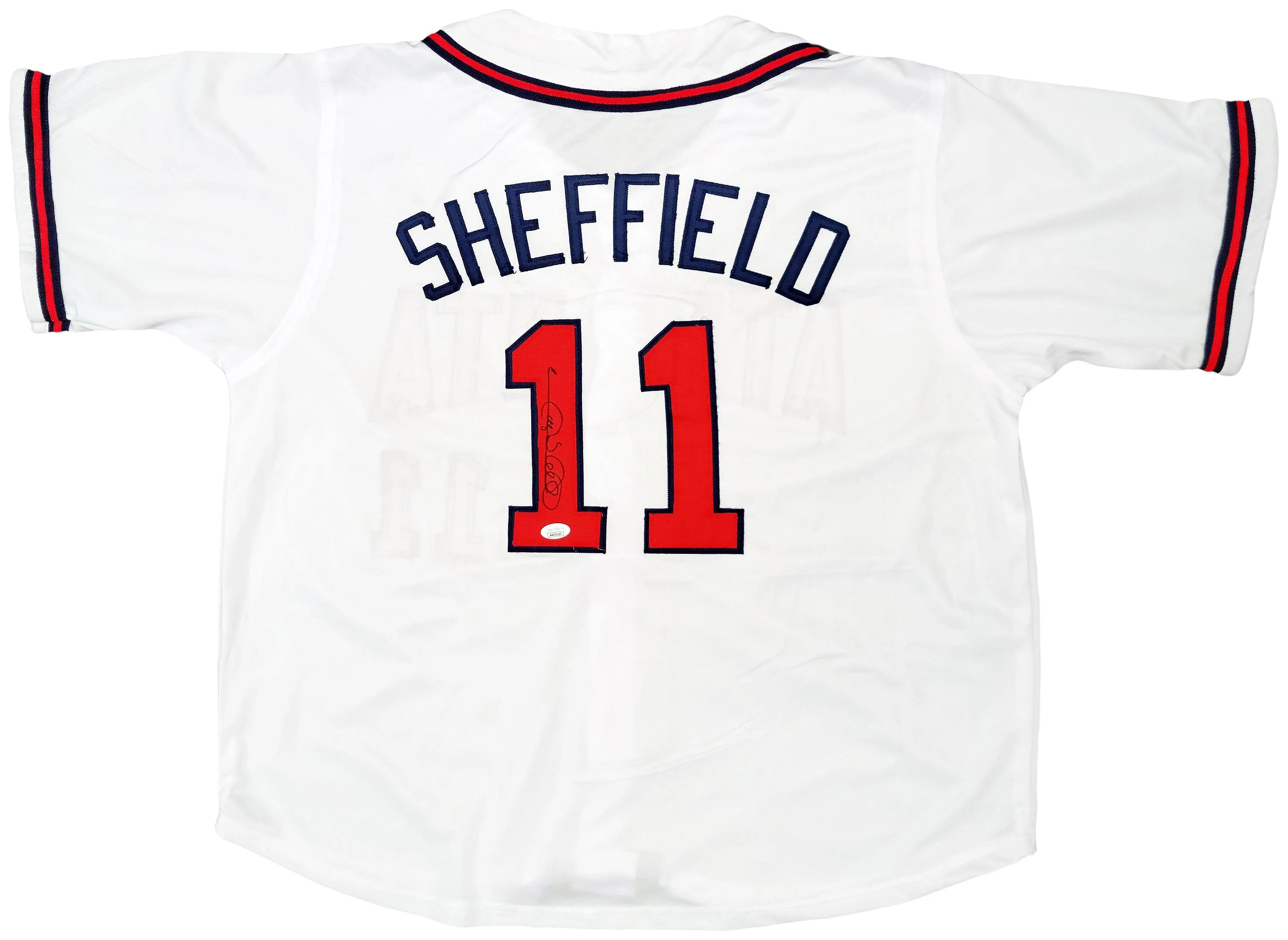 Atlanta Braves Gary Sheffield Autographed White Jersey JSA Stock #202330 - Image 2