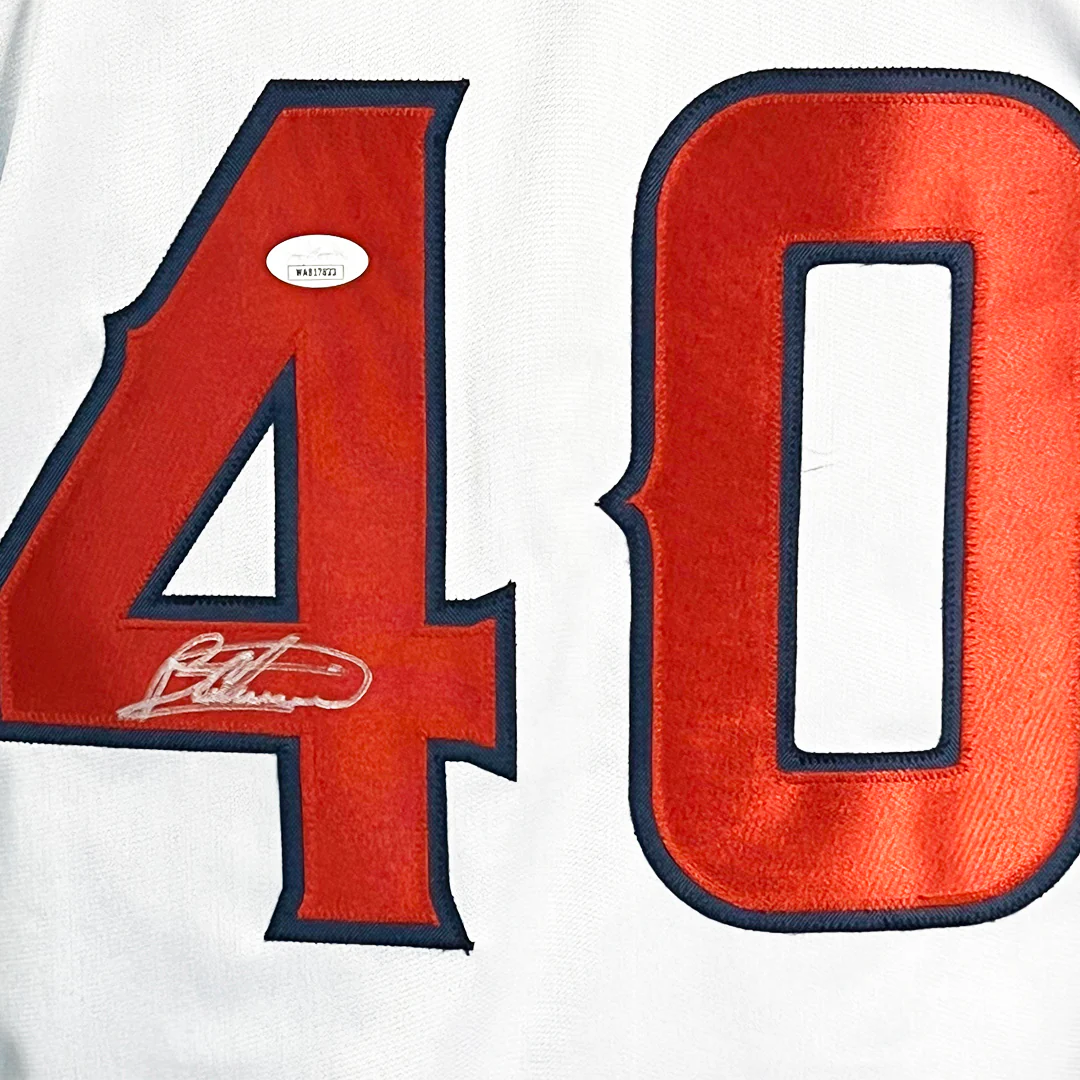 Bartolo Colon Signed Anaheim White Baseball Jersey (JSA) - Image 2