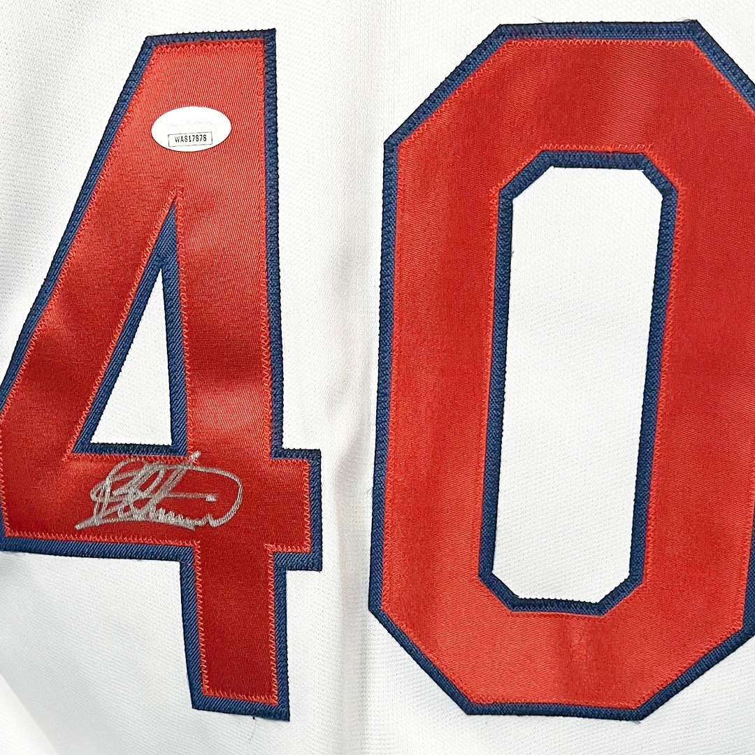 Bartolo Colon Signed Cleveland White Baseball Jersey (JSA) - Image 2