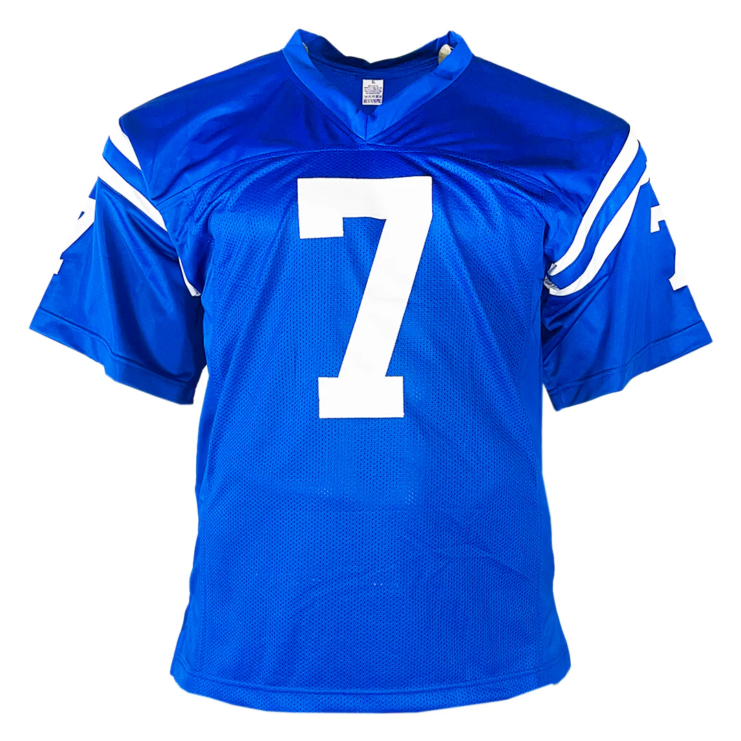 Bert Jones Signed Indianapolis Blue Football Jersey (Beckett) - Image 3