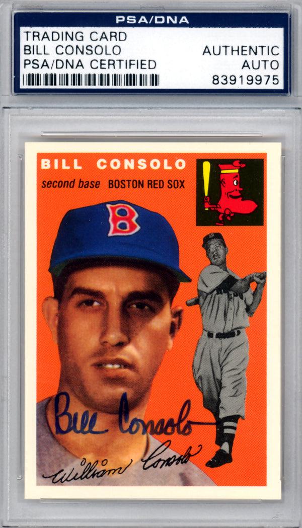 Bill Consolo Autographed 1994 1954 Topps Archives Reprint Card #195 Boston Red Sox PSA/DNA #83919975