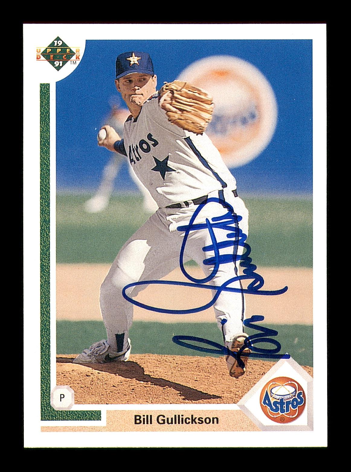 Bill Gullickson Autographed 1991 Upper Deck Card #590 Houston Astros SKU #184122