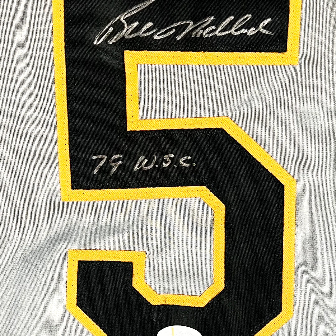 Bill Madlock Signed 79 WSC Inscription Pittsburgh Grey Baseball Jersey (JSA) - Image 2