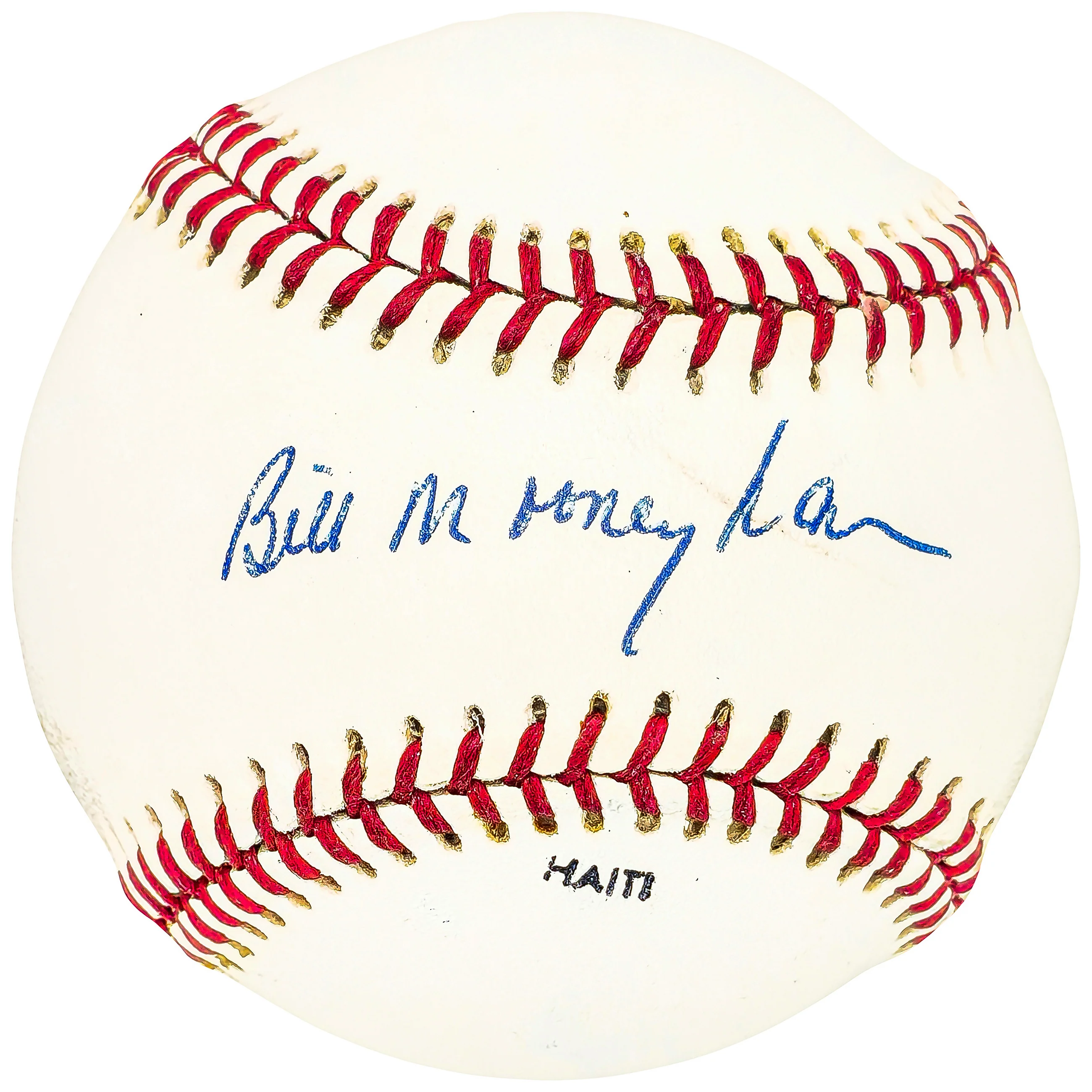 Bill Mooneyham Autographed Official League Baseball Oakland A's Beckett BAS QR #BH040993