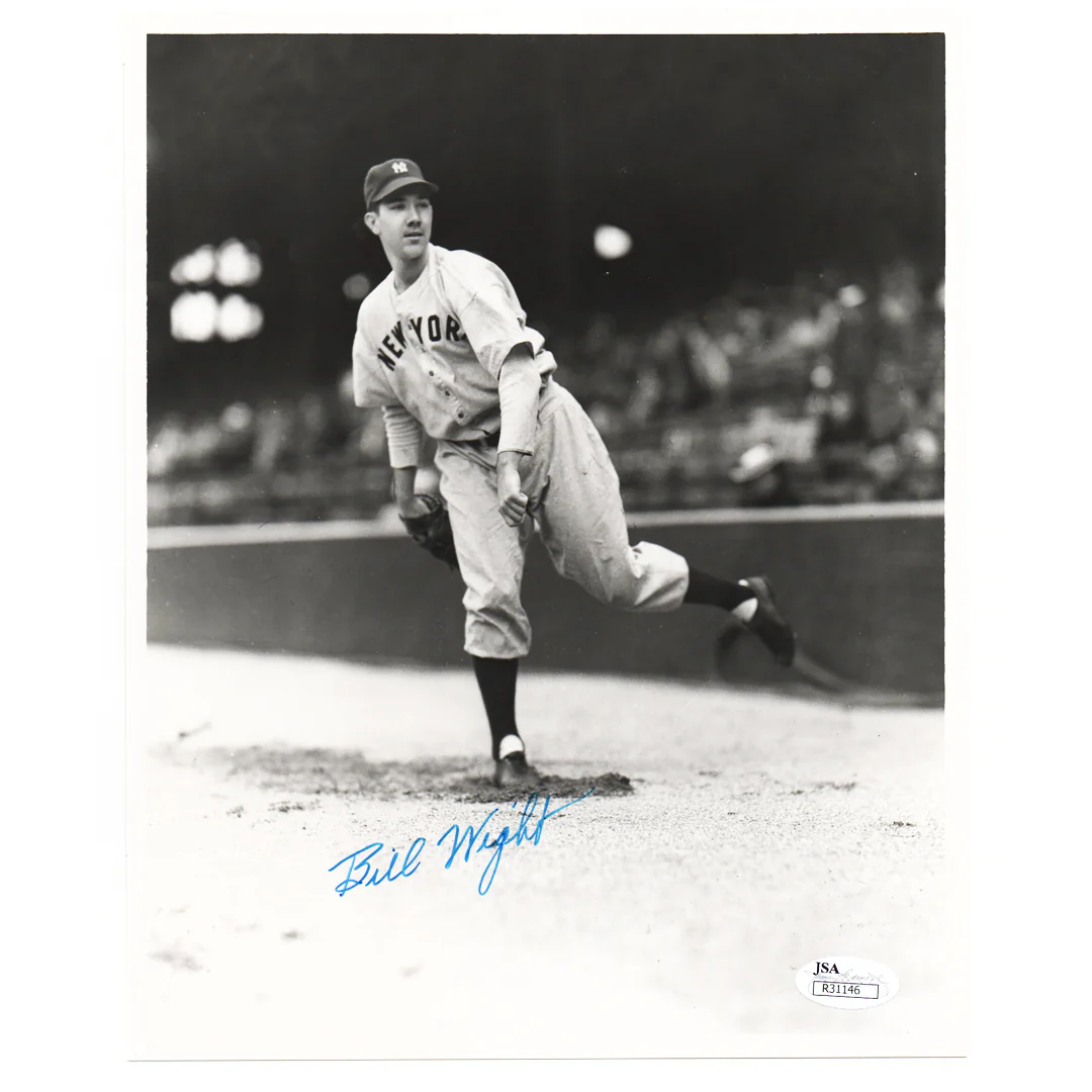 Bill Wight Signed Baseball 8x10 Photo (JSA)