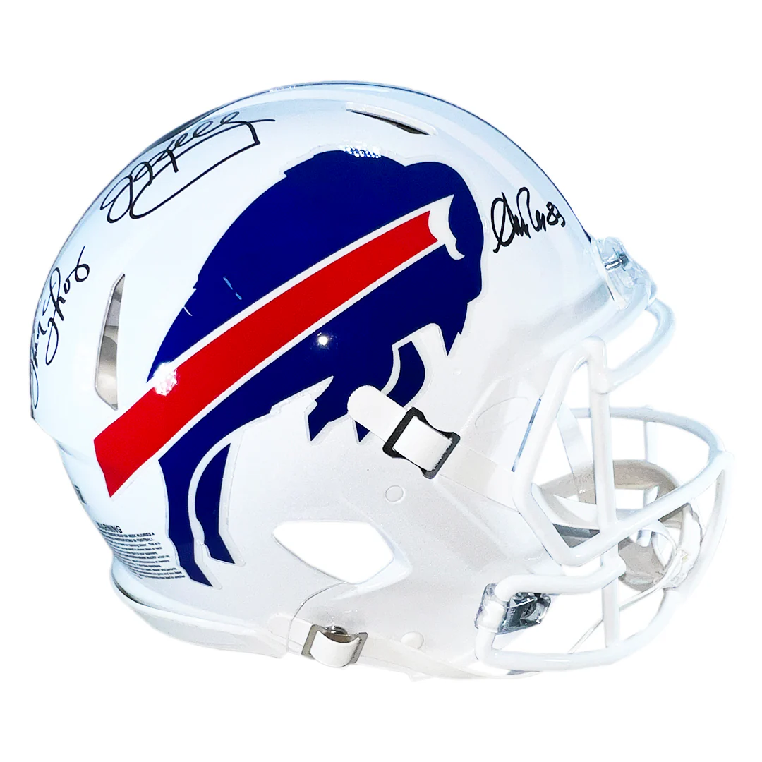 Bills Triplets Signed Buffalo Bills Authentic Speed Full-Size Football Helmet (Beckett) - Image 3