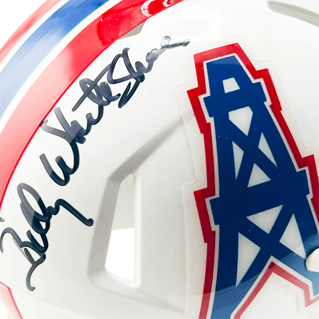 Billy "White Shoes" Johnson Signed Houston Oilers Throwback 75-80 Speed Mini Football Helmet (JSA) - Image 2