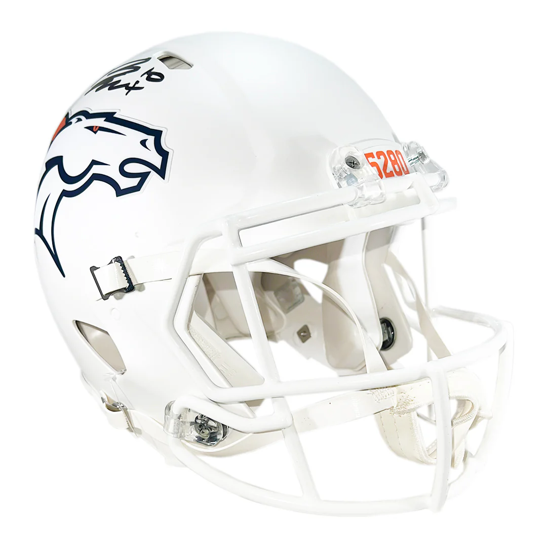 Bo Nix Signed Denver Broncos Authentic Alt 2024 Speed Full-Size Football Helmet (Beckett) - Image 3